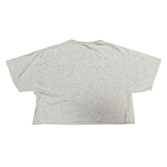 90s/Y2K/VTG Stye Saved By The Bell Crop-Top Shirt Women 1XL 22x19 Gray Cutoff - Picture 5 of 7